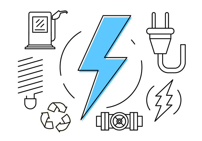 Iconos de energía gratis vector