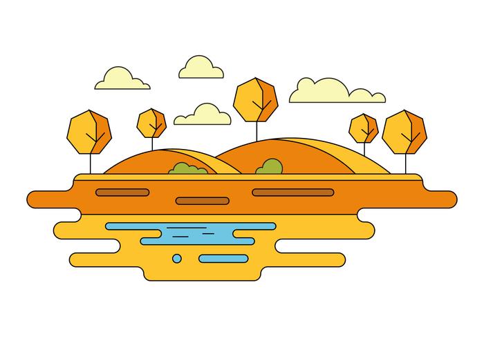Warm Landscape Vector Illustration