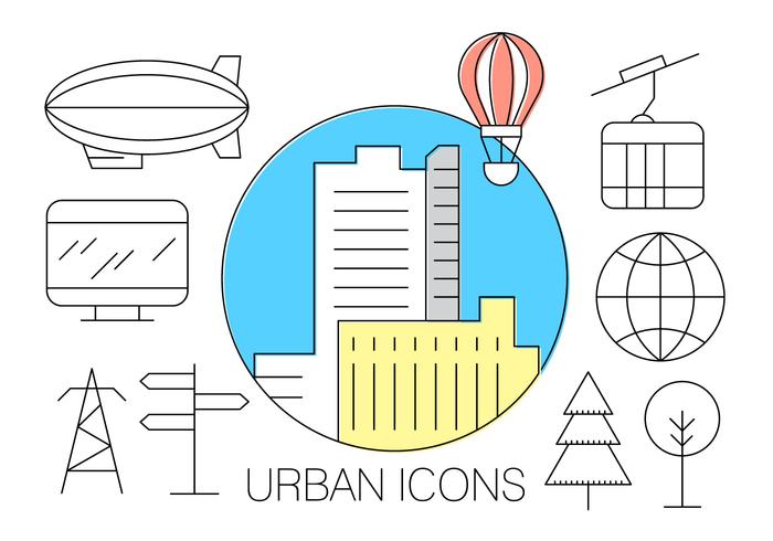 Iconos Urbanos Gratuitos vector