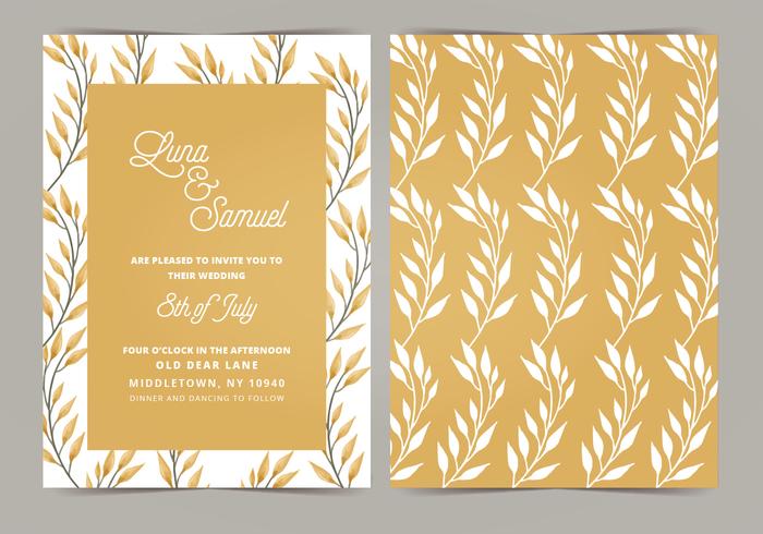 Invitación de la boda del vector