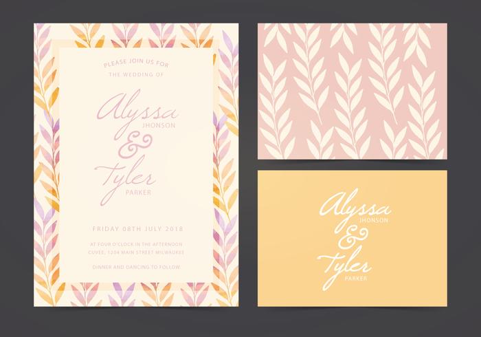 Vector Wedding Invite