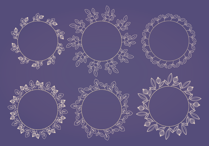 Vector Flower Wreath Collection