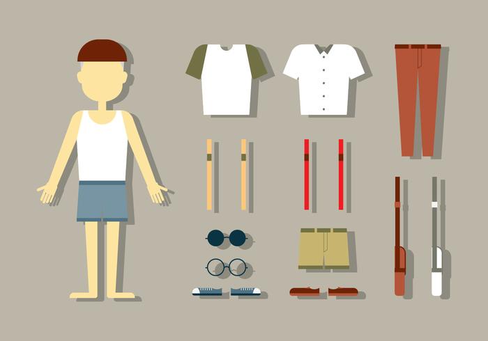 Male Doll Fashion Vectors