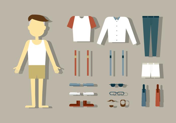 Male Vector Fashion with Facial Hair Male Vector Fashion with Facial Hair