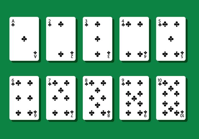 Club Poker Card Vectors