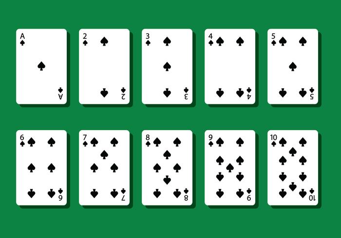 Spade Poker Card Vectors