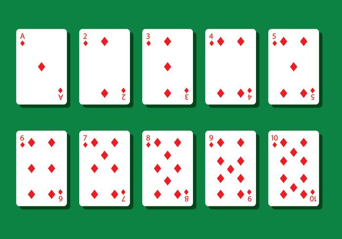 Diamond Poker Card Vectores