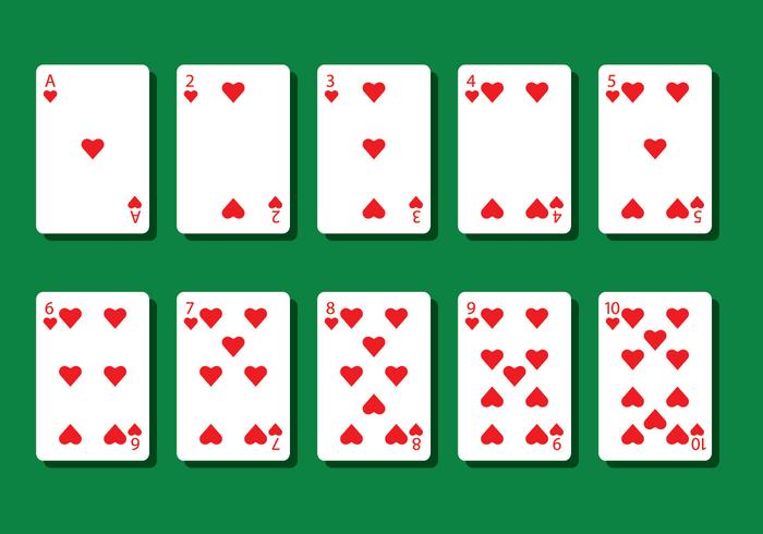 Corazón Poker Tarjeta Vectores