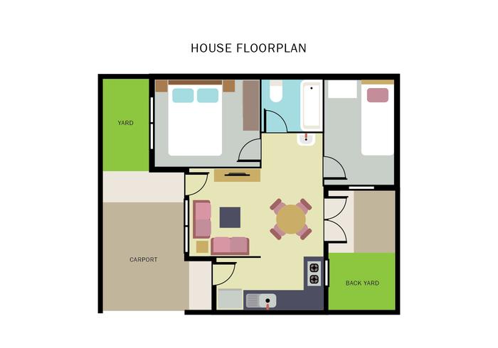 House Floorplan vector