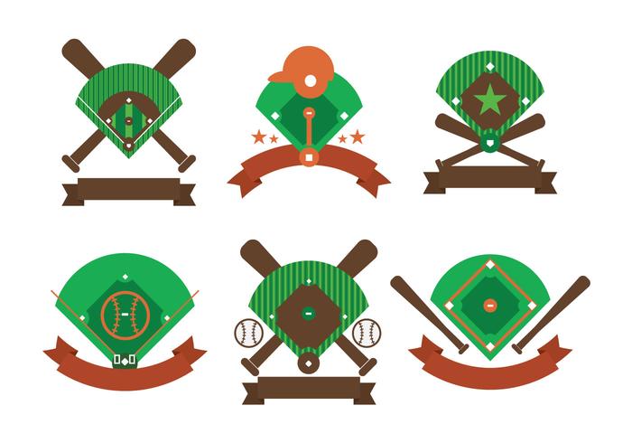 Baseball diamond vector