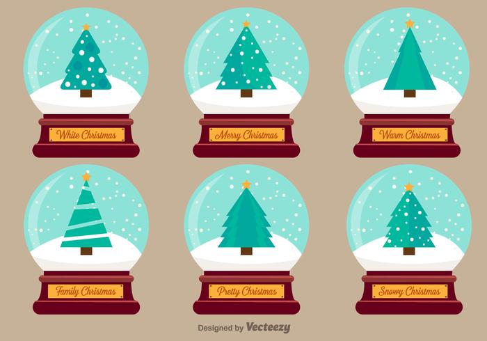 Christmas Snow Ball Vector Illustrations