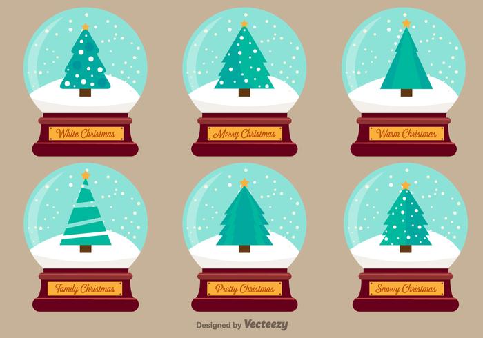 Ilustraciones vectoriales de bola de nieve de Navidad vector