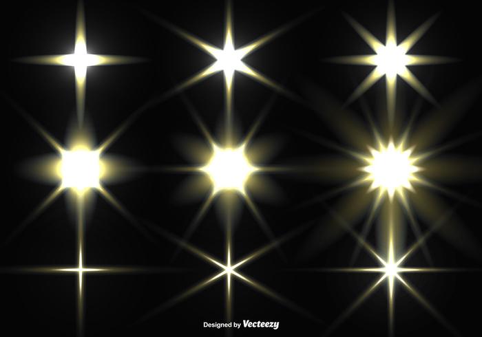 Vector Collection Of Glowing Stars