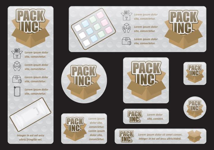 Packaging Banners vector