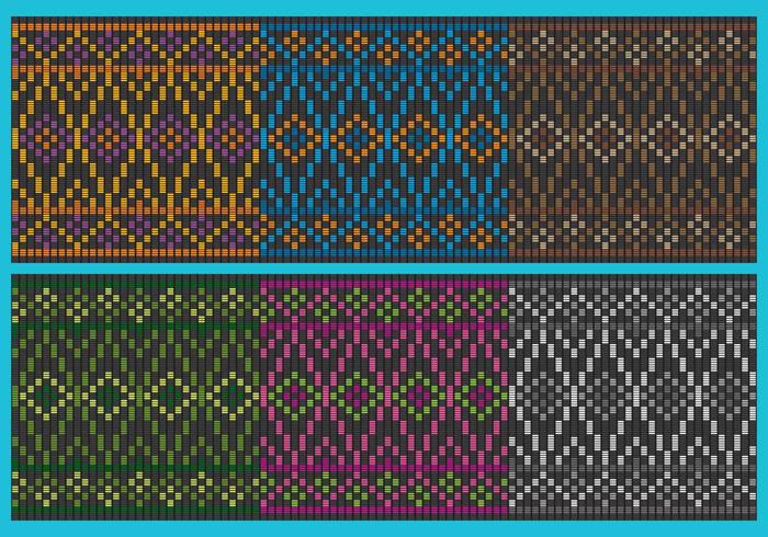 Colorful Songket Patterns vector