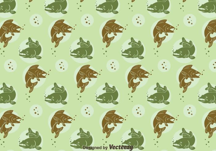 Walleye Seamless Pattern vector