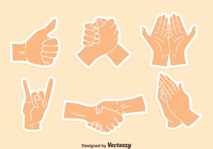 Arm Gesture Sticker Vector