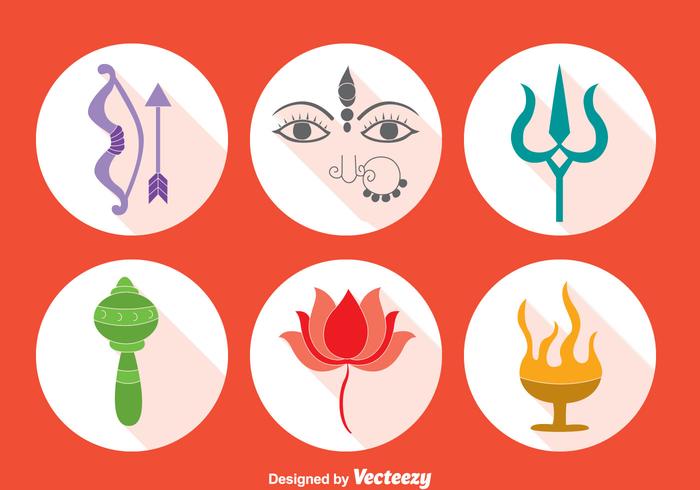 Durga Festival Element Vector Set