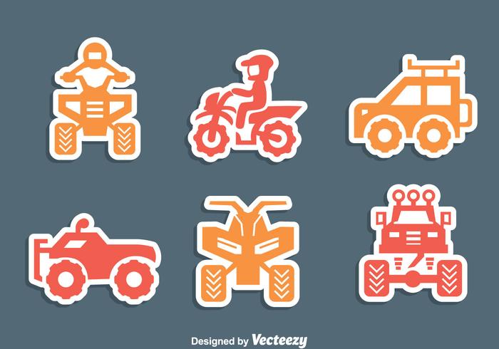 Offroad Vehicle Icons Vector