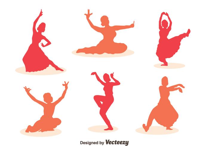 Woman Bollywood dance Vector Sets