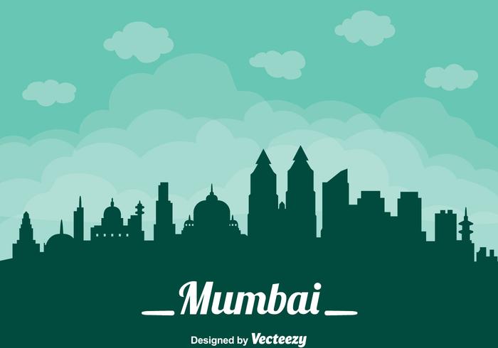 Paisaje urbano de la ciudad de Mumbai vector