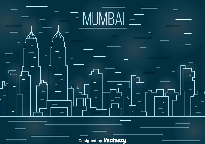 Mumbai Line Cityscape Vector