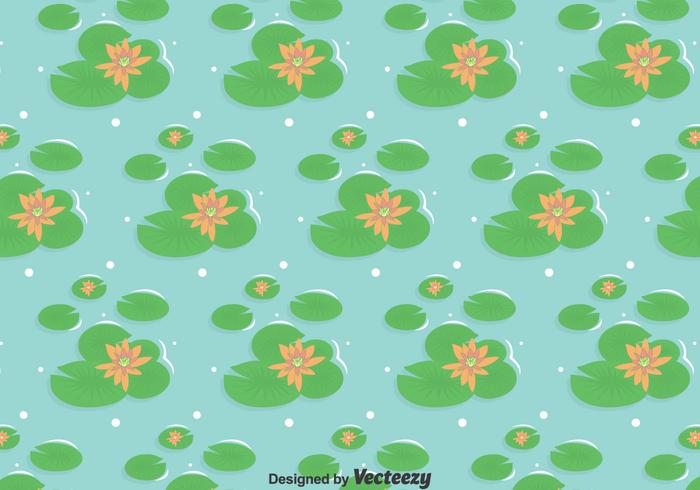 Swamp With Lotus Flowers Background vector