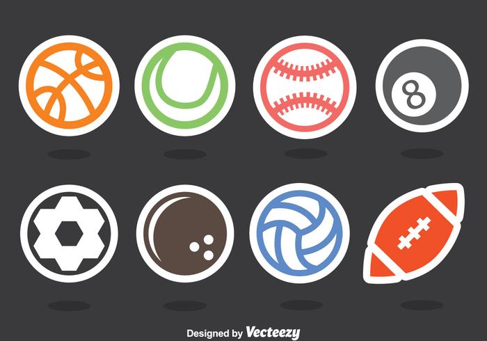 Balls Sticker Vector Set