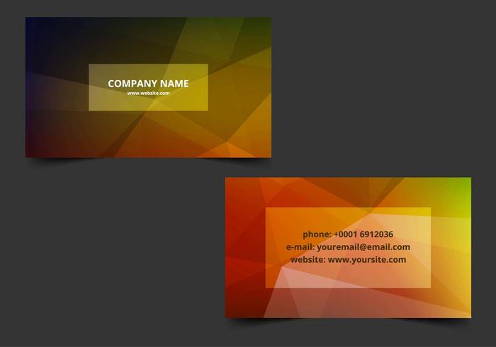 Free Vector Colorful Business Card
