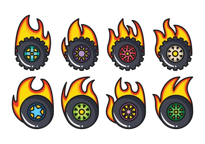 Free Burnout Wheel Vector Pack