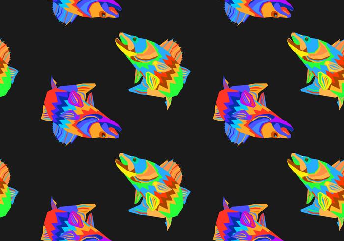 Free Walleye Seamless Pattern Vector Illustration Free Walleye Seamless Pattern Vector Illustration