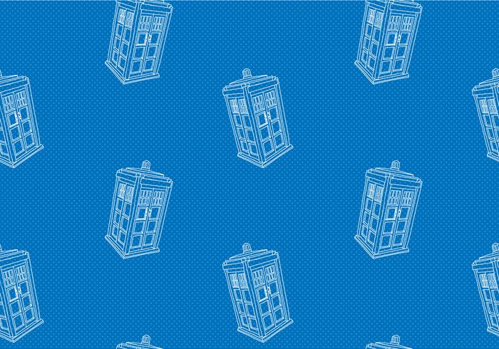 Free Tardis Seamless Pattern Vector Illustration