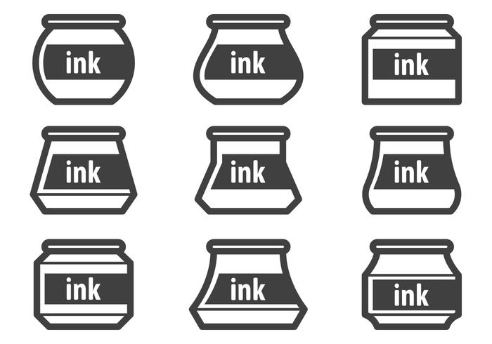 Free Ink Pot Vectors