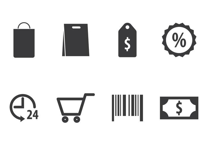 Conjunto de iconos de compras vector