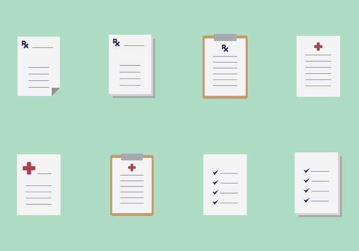 Prescription Pad Icons vector