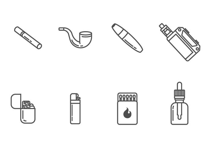 Smoking and Cigarette Icons vector