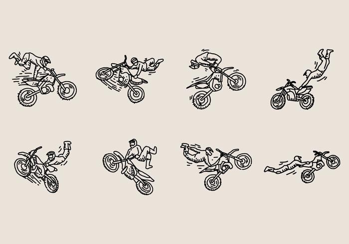 Motocross Freestyle Icon vector