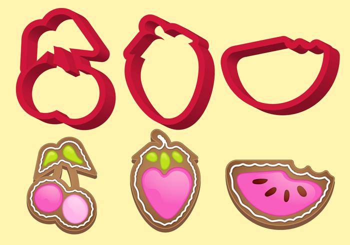 Cookie Cutter Fruit Vector Set B