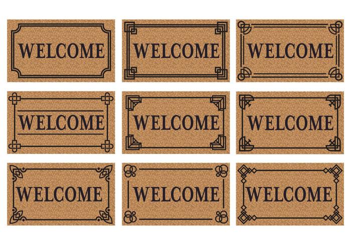 Welcome Door Mat Vector Download Free Vectors Clipart Graphics