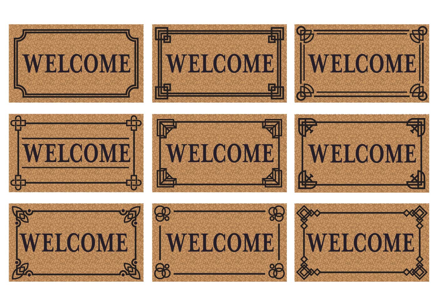 Welcome Door Mat Vector Download Free Vectors Clipart Graphics
