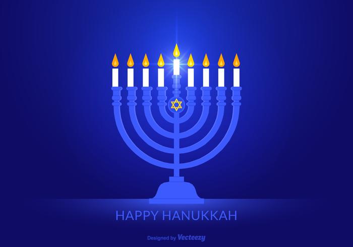 Fondo feliz del vector de Hanukkah feliz