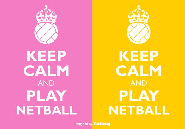 Vector Keep Calm And Play Netball