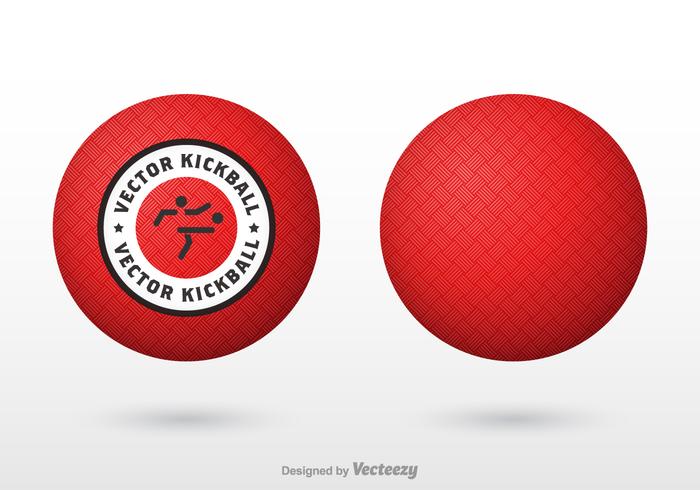 Vector libre Kickball rojo