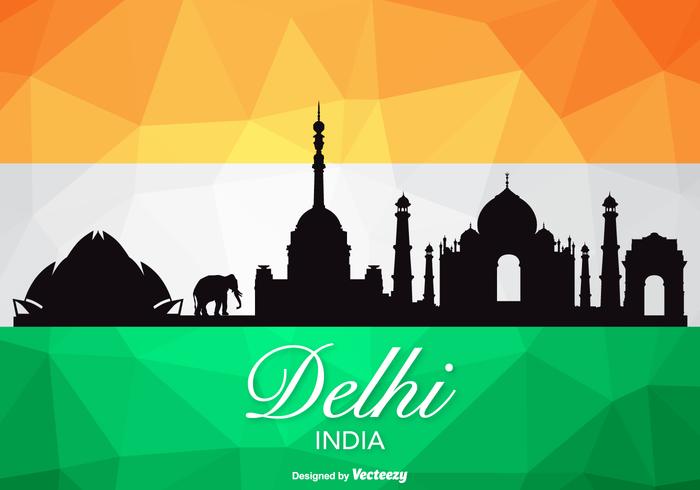 Free Vector Delhi Skyline Silhouette