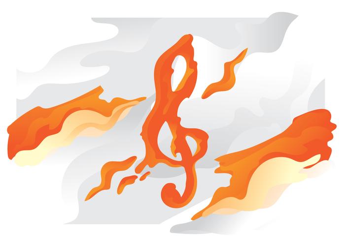 Orange Lava Violin Key vector