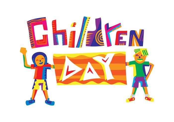 Free Childrens Day Vector Illustration Free Childrens Day Vector Illustration
