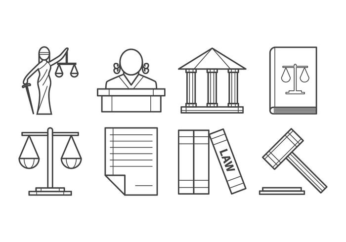 Law and Justice Icon Vector