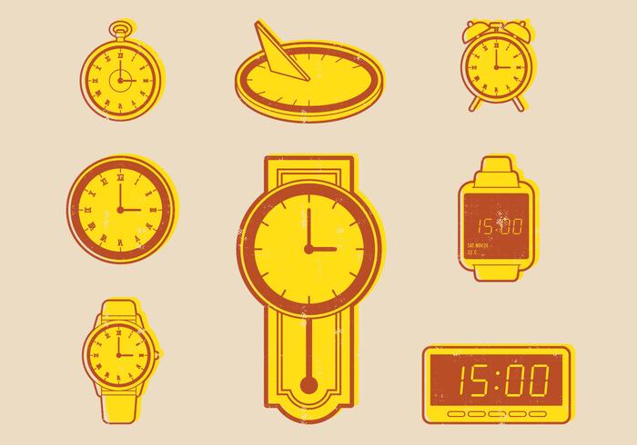 Icono de la evolución del reloj vector