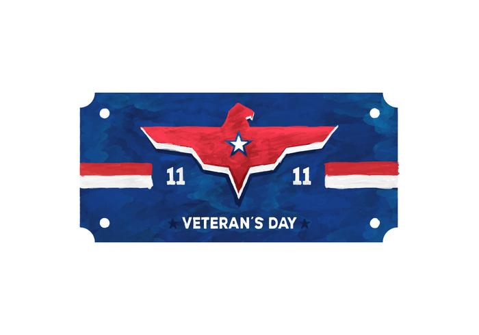 Veteran's Day Watercolor Vector