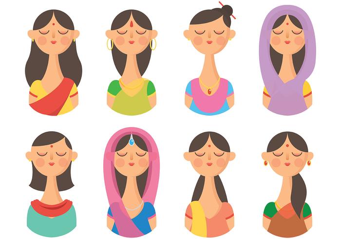 Free Indian Woman Icons Vector